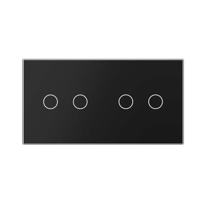 Double glass faceplate - 2+2 buttons