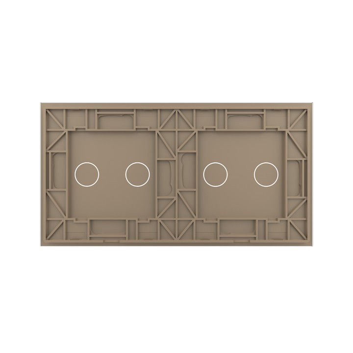 Double plaque de finition en verre - 2+2 boutons