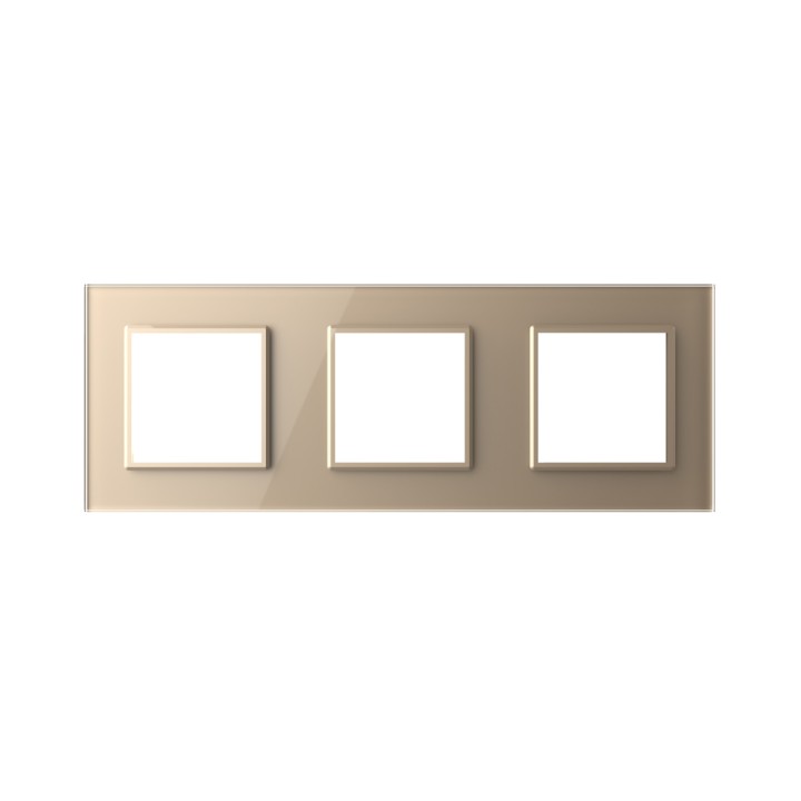 Triple glass faceplate - 3 gangs