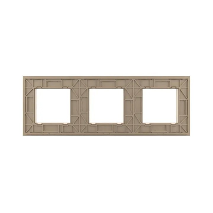 Triple plaque de finition en verre - 3 postes