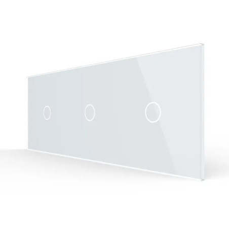 Triple plaque de finition en verre - 1+1+1 boutons