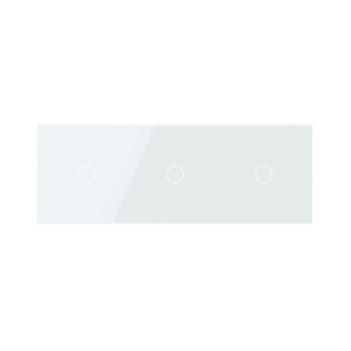Triple glass faceplate - 1+1+1 buttons