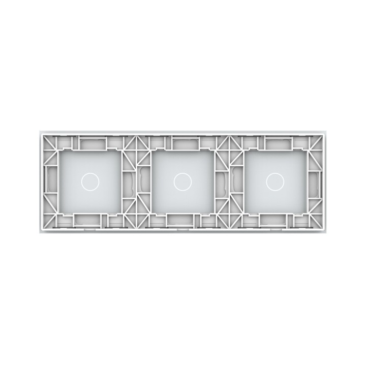 Triple plaque de finition en verre - 1+1+1 boutons