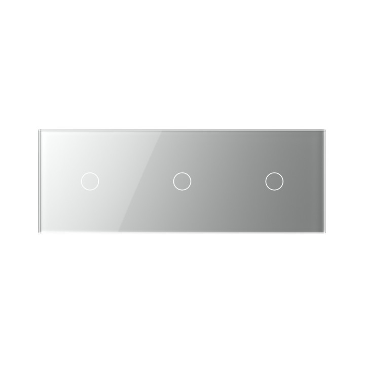 Triple glass faceplate - 1+1+1 buttons