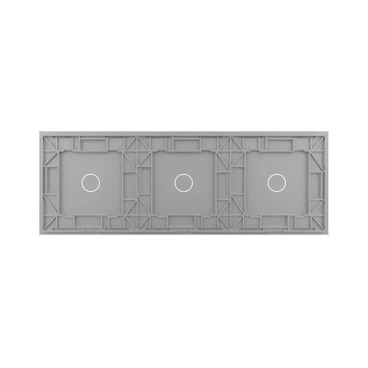 Triple glass faceplate - 1+1+1 buttons