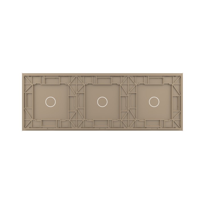 Triple glass faceplate - 1+1+1 buttons