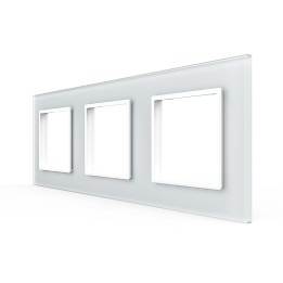 Triple glass faceplate - 3 gangs