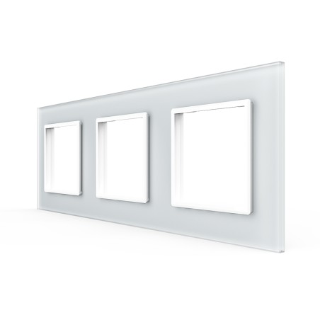 Triple glass faceplate - 3 gangs