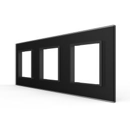 Triple glass faceplate - 3 gangs