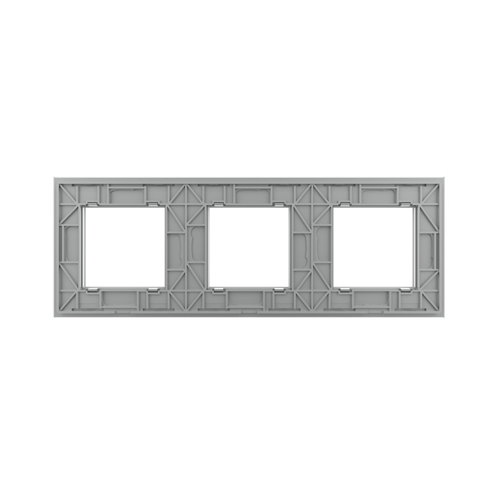 Triple plaque de finition en verre - 3 postes