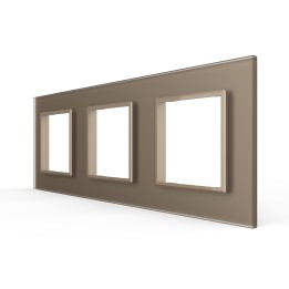 Triple glass faceplate - 3 gangs