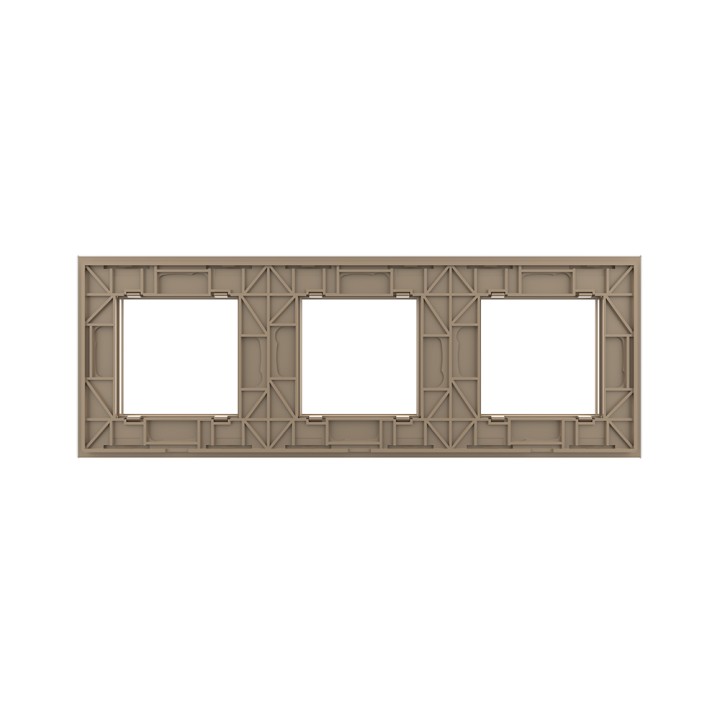 Triple glass faceplate - 3 gangs