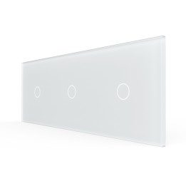 Triple plaque de finition en verre - 1+1+1 boutons
