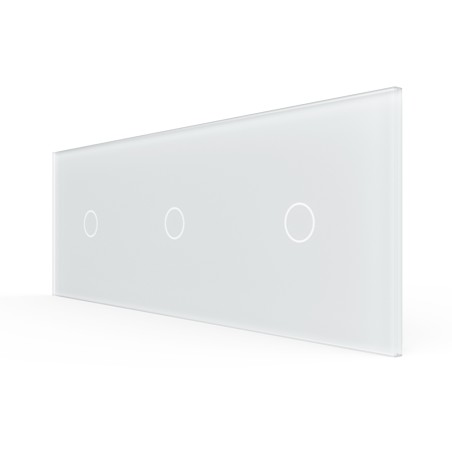 Triple glass faceplate - 1+1+1 buttons