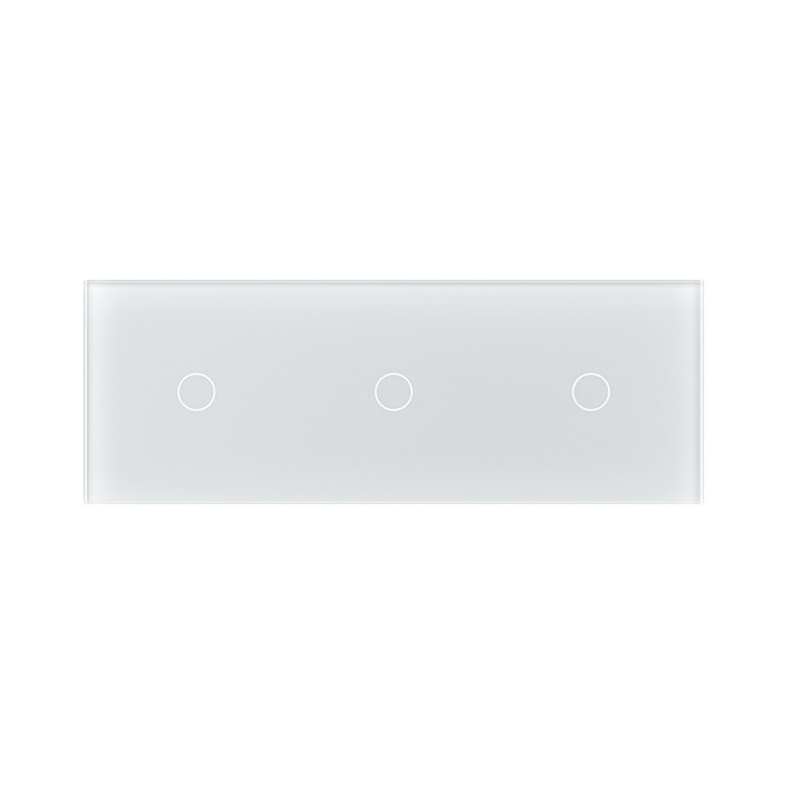 Triple glass faceplate - 1+1+1 buttons