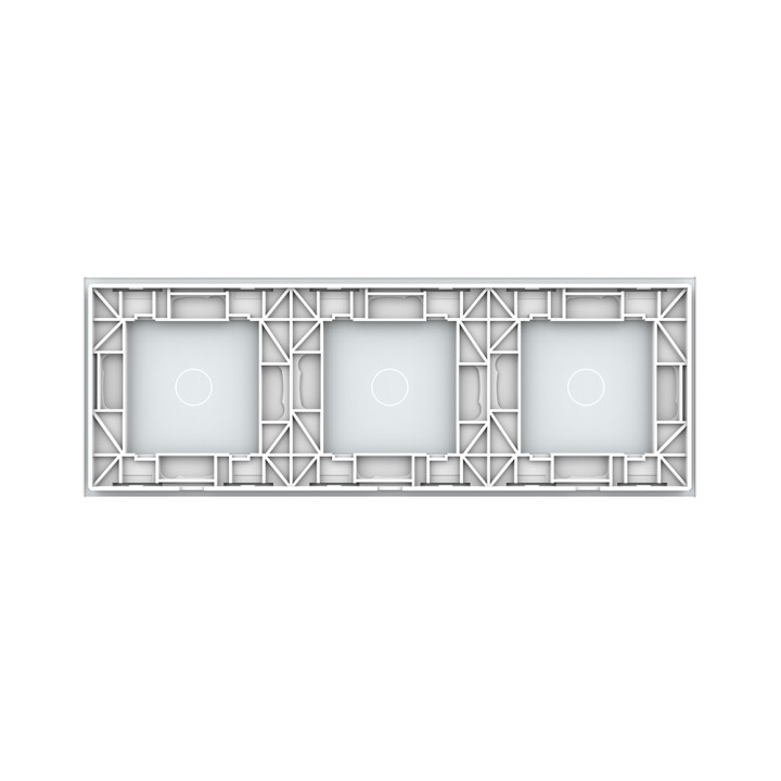 Triple glass faceplate - 1+1+1 buttons