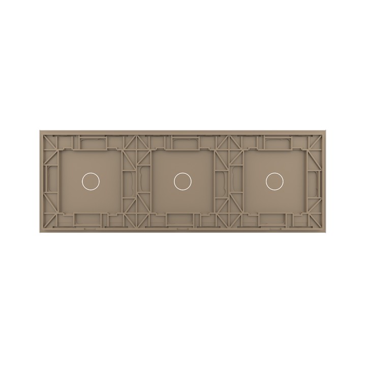 Triple glass faceplate - 1+1+1 buttons