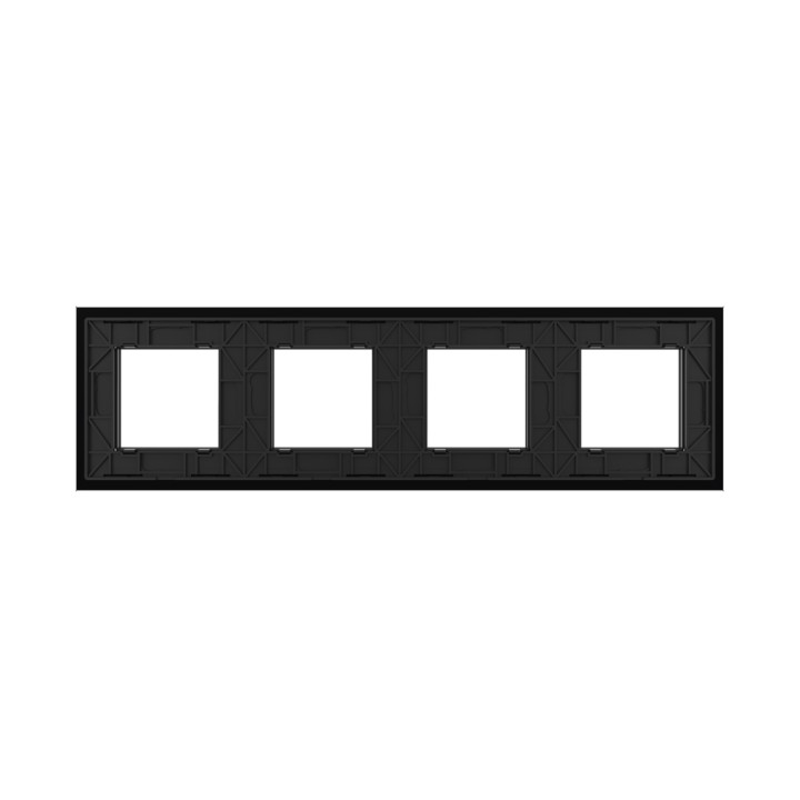 Quadruple plaque de finition en verre - 4 postes