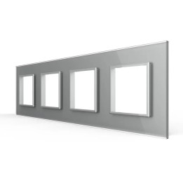 Quadruple plaque de finition en verre - 4 postes