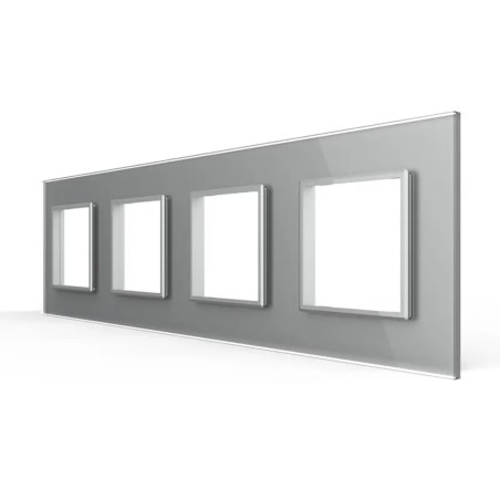 Quadruple glass faceplate - 4 gangs