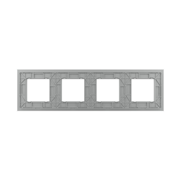 Quadruple plaque de finition en verre - 4 postes