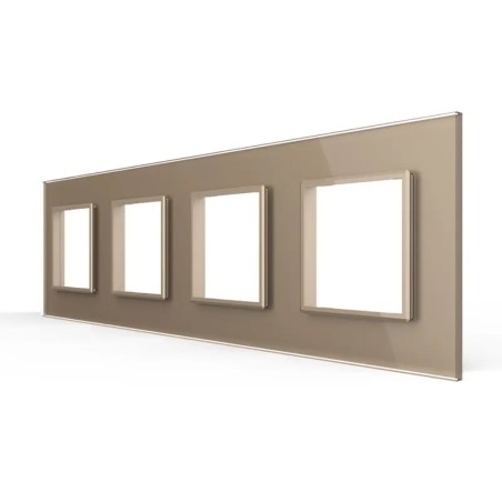 Quadruple plaque de finition en verre - 4 postes