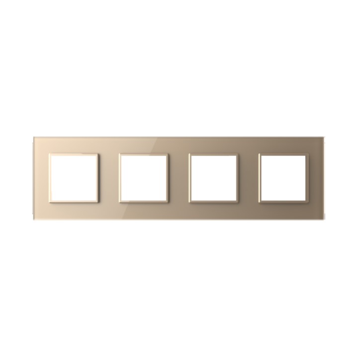Quadruple plaque de finition en verre - 4 postes
