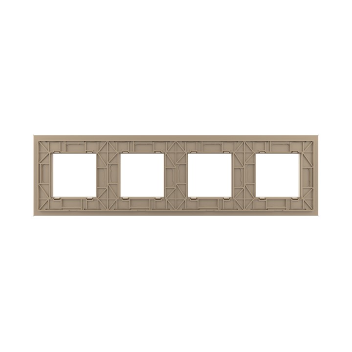 Quadruple glass faceplate - 4 gangs