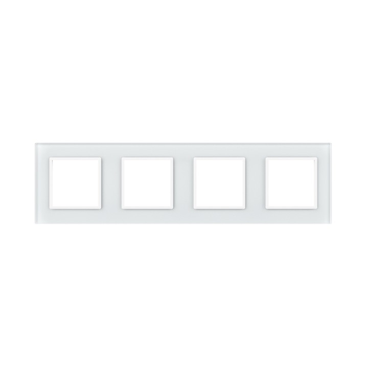 Quadruple plaque de finition en verre - 4 postes