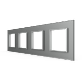 Quadruple glass faceplate - 4 gangs