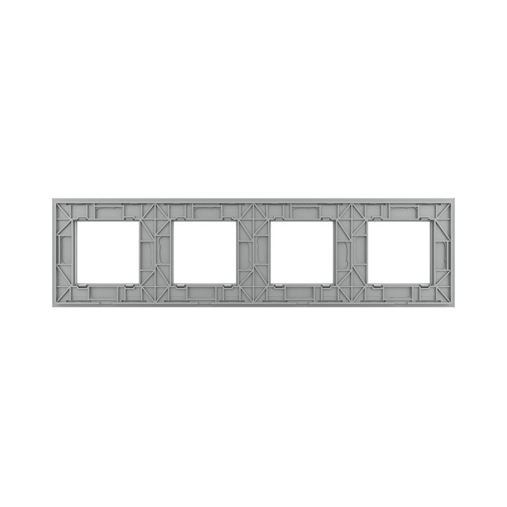 Quadruple glass faceplate - 4 gangs