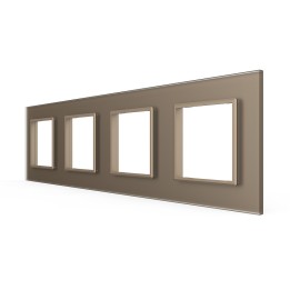 Quadruple plaque de finition en verre - 4 postes
