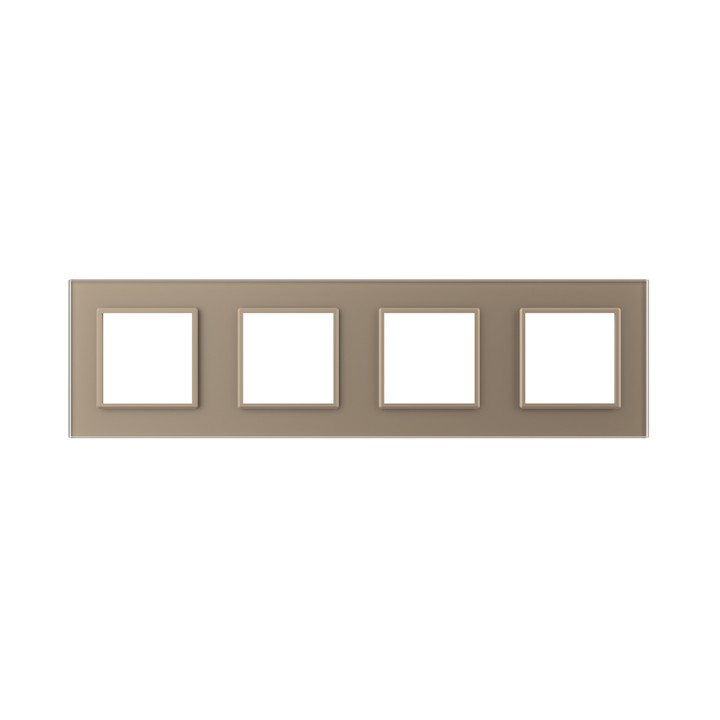 Quadruple glass faceplate - 4 gangs