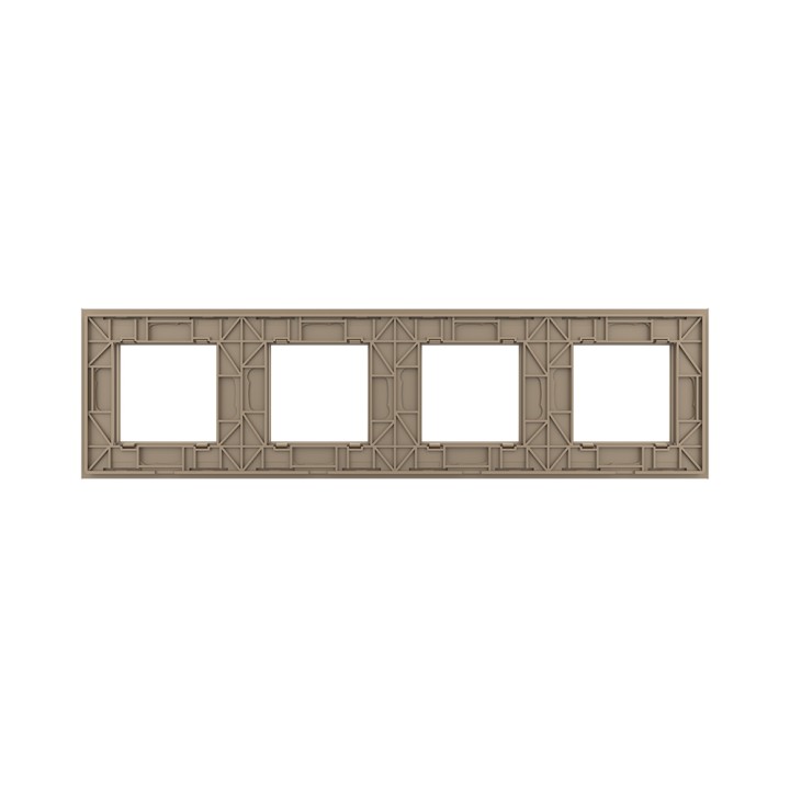 Quadruple plaque de finition en verre - 4 postes