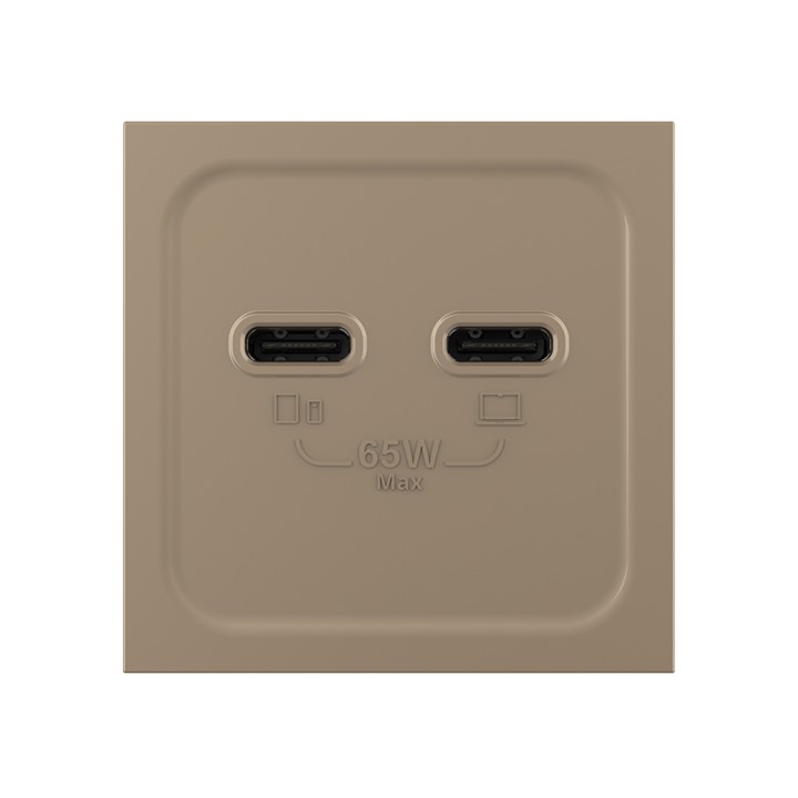 Prise chargeur USB C+C - charge rapide 65W